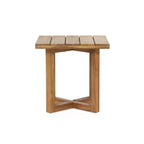 Christopher Knight Home Ming Modern Acacia Patio Double Sunlounge Set with Square Slatted End Table