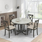 5 Pieces Dining Table and Chairs Set for 4 Persons