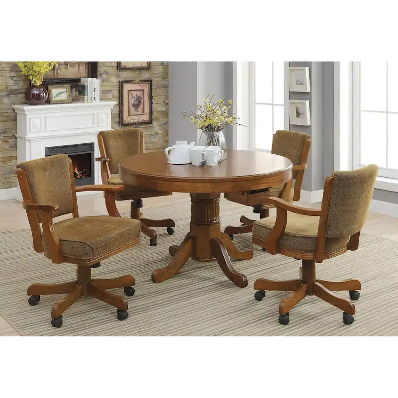 Ghilardi Amber Game Table with Cupholders