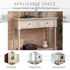 The Misty Moon Daisy Series Console Table Traditional Design with Two Drawers and Bottom Shelf (Espresso)