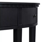 Console Table with 3 Drawers, Elegant Console Table, Sturdy Stable Entryway Sofa Table with Vertical Stripe Drawer Fronts