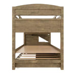 Whisen Twin XL Bunk Bed Frame with Trundle, Bunk Bed with Storage, Bunk Bed with Solid Wood, Storage Staircase, Wardrobe, 3Drawer, for Kids