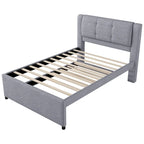 Merax Full Size Upholstery platform bed with Trundle