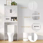 Over The Toilet Storage Cabinet,FreeStanding Bathroom Organizers for Bathroom,Restroom,Laundry