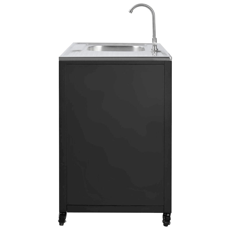 Outdoor Movable Kitchen Sink Patio Modular Kitchen Sink Station with Cabinet