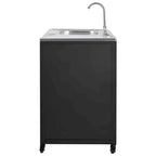 Outdoor Movable Kitchen Sink Patio Modular Kitchen Sink Station with Cabinet