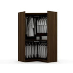 Mulberry 2.0 Semi Open 3 Sectional Modern 4 Drawer Wardrobe Corner Closet Set of 3