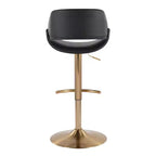 LumiSource Set of 2 Fabrico Adjustable Barstools PU