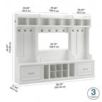 Woodland Full Entryway Storage Set with Coat Rack by Bush Furniture