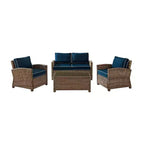 Bradenton 4pc Outdoor Wicker Conversation Set - Crosley