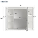 36 Modern Bathroom Vanity with Top Sink and Mirror Cabinet,2 Doors and 2 Drawers