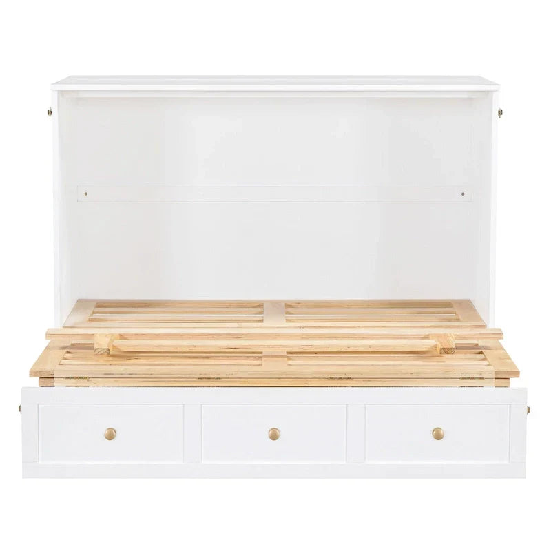 Nestfair Full Size Murphy Bed with Large Drawers
