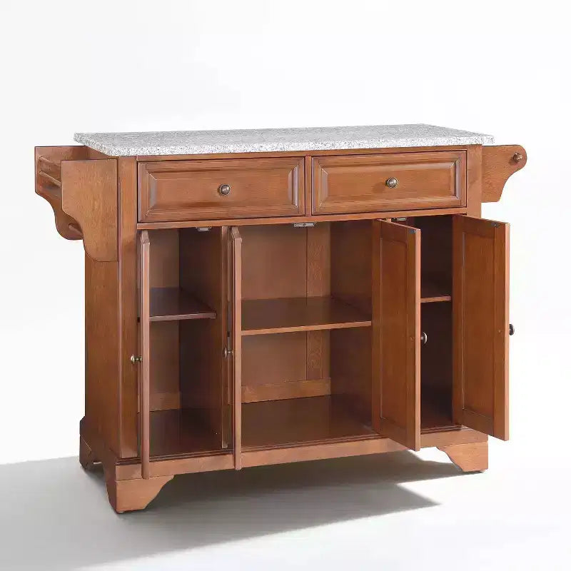 Lafayette Gray Granite Top Full Size Kitchen Island/Cart - Crosley