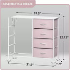Sorbus 8 Drawers Dresser- Storage Unit with Steel Frame, Wood Top, Fabric Bins - for Bedroom, Closet, Office and more