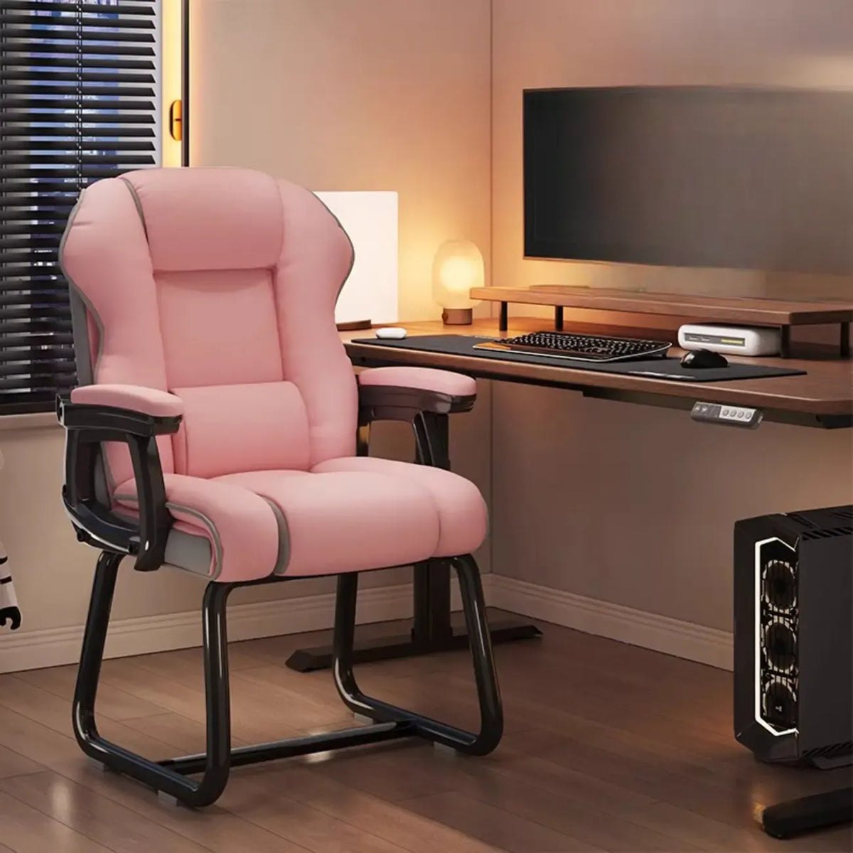 Yellow High-Back Leather Ergonomic Executive Chair