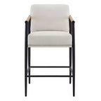 Spruce&Spring Modern Counter Stools with Arm & Metal Frame Set of 2