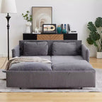 64.5 3-in-1 Convertible Corduroy Sleeper Sofa Bed with Pullout Bed