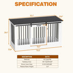 Pet Residence with Iron Tube Reinforcement Stylish & Sturdy Dog Crate