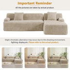 Cloud Sectional Sofa, Modern Upholstered Couch with 2 Throw Pillows, Free-Combined Sofa, Modular Sectional L Shaped Couch