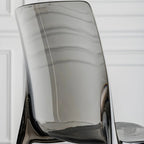 Amber Acrylic Armless Low Back Dining Chair