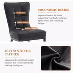 Bekrvio Dining Room Chairs Set of 6, Modern Upholstered Faux Leather Seat with High Back, Metal Legs, Armless Kitchen Chairs for Living Dinning Room