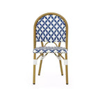 Christopher Knight Home Baron Bistro Chairs with Woven Rattan and Aluminum Frame (Set of 4)