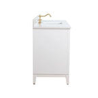 Vanity Art Bathroom Vanity with Ceramic Sink and Engineered Marble Top