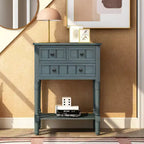 23.7in Narrow Console Table with 3 Drawers and Shelf, Sofa Table for Small Space Entryway or Living Room