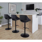 LumiSource Set of 2 Fabrico Adjustable Barstools PU