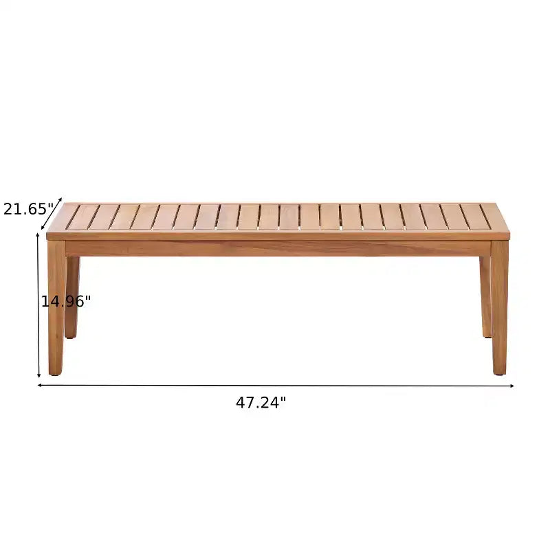 ModernLuxe 4/5-Piece Acacia Wood Patio Furniture Sofa Set, Outdoor Conversation Set with Coffee Table for Porch/Garden/Balcony