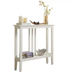 Narrow Console Table with Shelves for Entryway, Hallway or Living Room