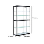 Contemporary Rectangular Black Glass Curio Cabinet
