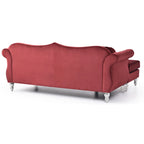 Hollywood Velvet Sofa with Reversible Chaise