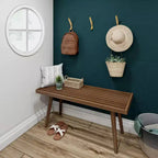 Plank+Beam Entryway Bench, Solid Wood End of Bed Bench for Bedroom, Hallway, Porch, 41.25