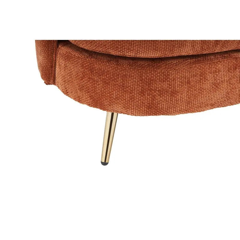 Upholstered Couch with Golden Metal Legs Club Loveseat Sofa for Living Reading Room ,Bedroom ,Apartment, Small Space Dorm