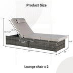 Outstanding Outdoor Chaise Lounge Chair Set for Relaxation and Leisure