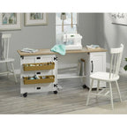 Collection Easy Rolling Sewing and Craft Table/Cart