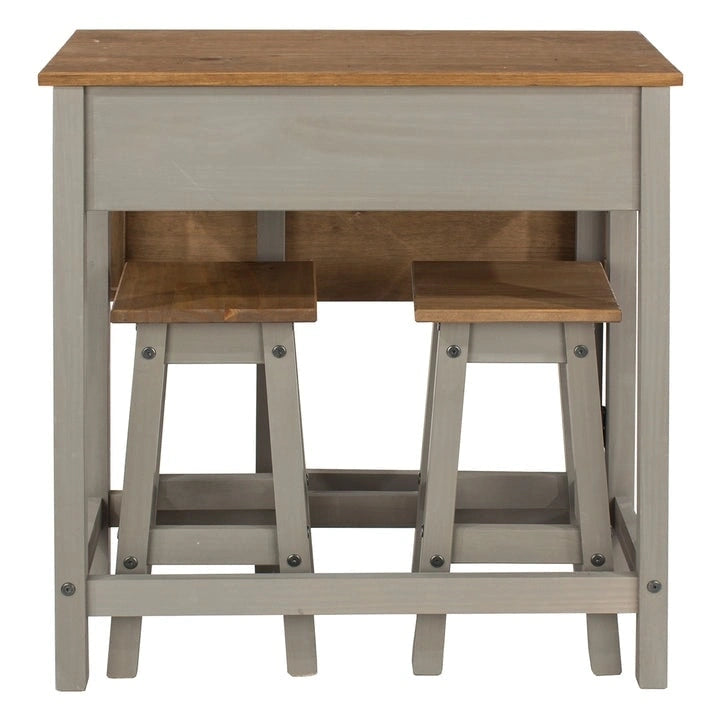 Solid Pine Drop Leaf Table 3-piece Dining Set