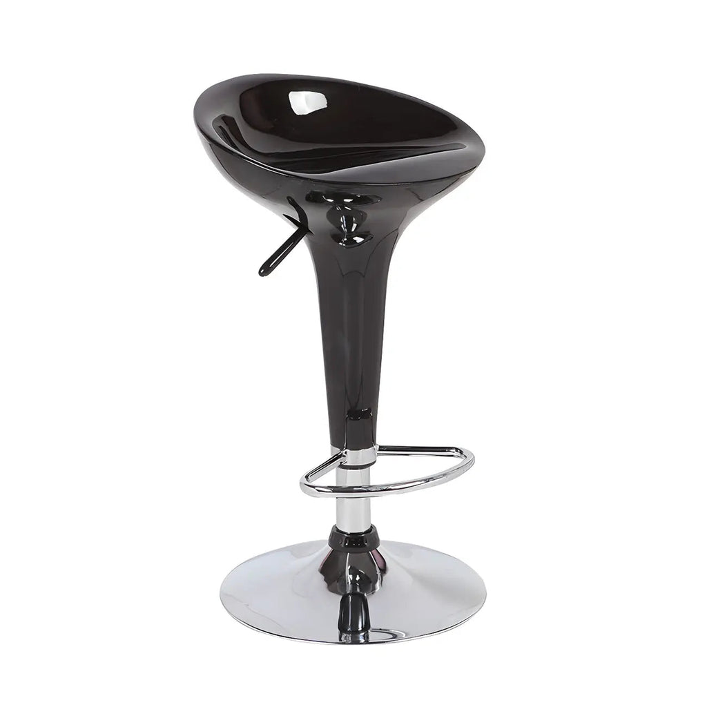 Plastic Chrome Swivel Bar Stool Height Adjustable