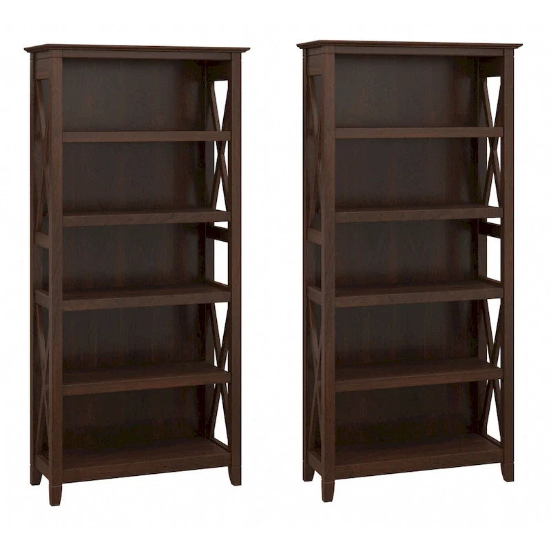 Key West 5 Shelf Bookcase Set by Bush Furniture