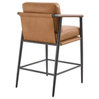 Spruce&Spring Modern Counter Stools with Arm & Metal Frame Set of 2