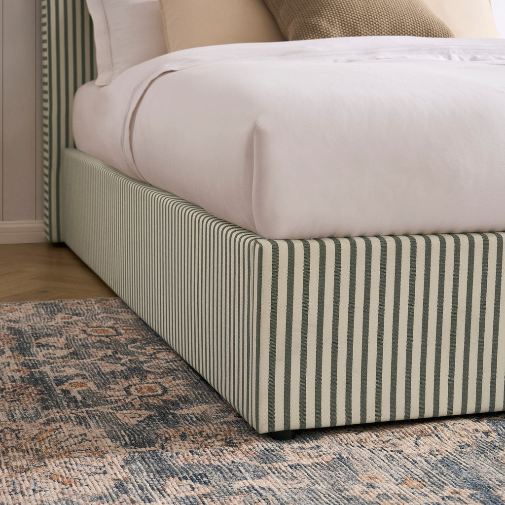 Storage Bed - Sage Stripe