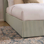 Storage Bed - Sage Stripe
