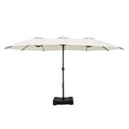 MAISON ARTS 15ft Double-Sided Patio Extra Large Twin Umbrella with Base Included