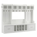 Woodland Full Entryway Storage Set with Coat Rack by Bush Furniture
