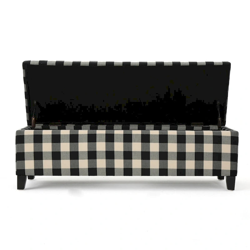 Modern Upholstered Storage Bench for Living Room Entryway