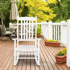Karl Home | 24-Inch Solid Wood Patio Rocking Chair