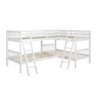 Whisen Twin-Over-Twin L-Shaped Bunk Bed with Ladder