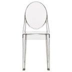 Stackable Mid Century Modern Crystal Clear Side Chairs Dining Living Room Transparent No Arms Accent Desk