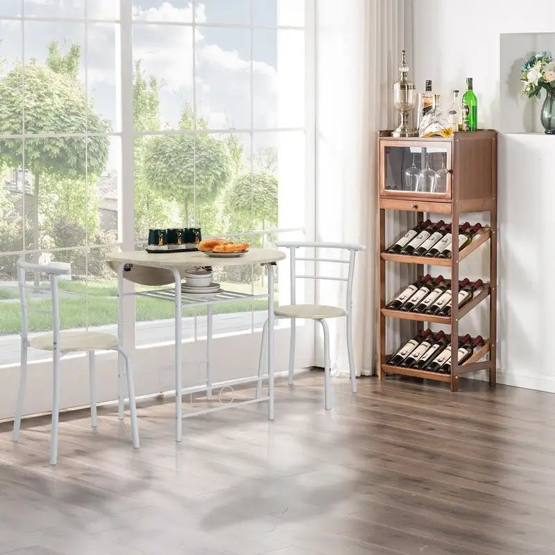 31.5 Drop Leaf Dining Table for Small Space,Small Kitchen Table Set for 2